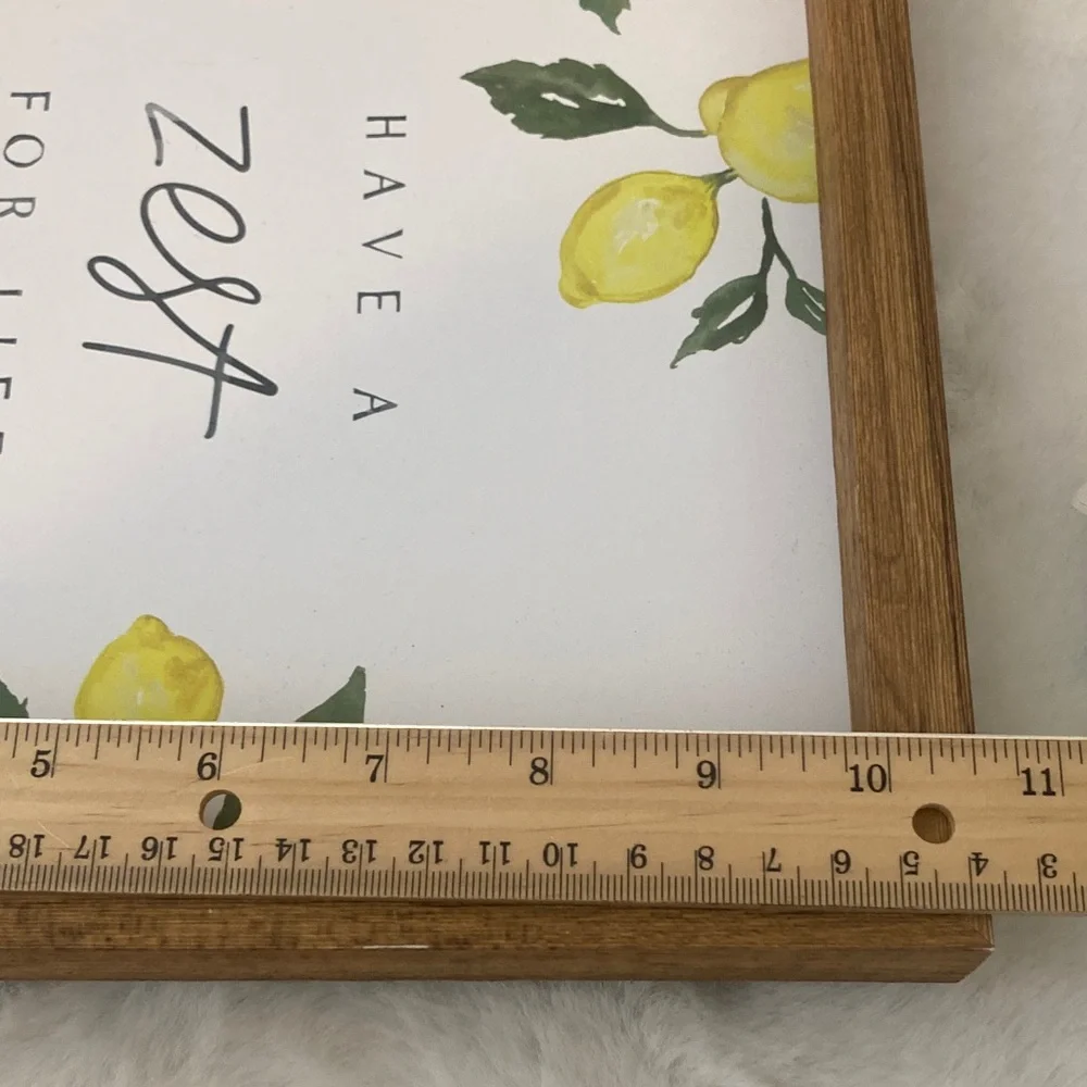 2 Lemon-Themed Framed Wall Art Set